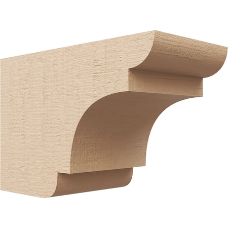 Ekena Millwork 6in. W x 8in. H x 12in. L New Brighton Woodgrain TimberThane Rafter Tail, Primed Tan RFTUR06X08X12NEBRCPR